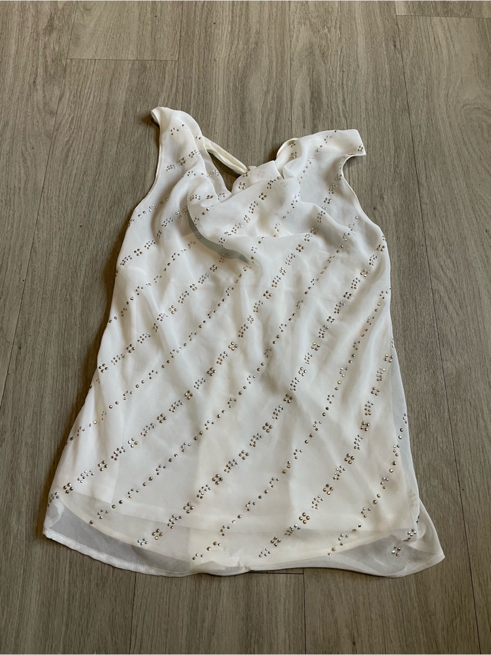 White Sleeveless Chiffon Top